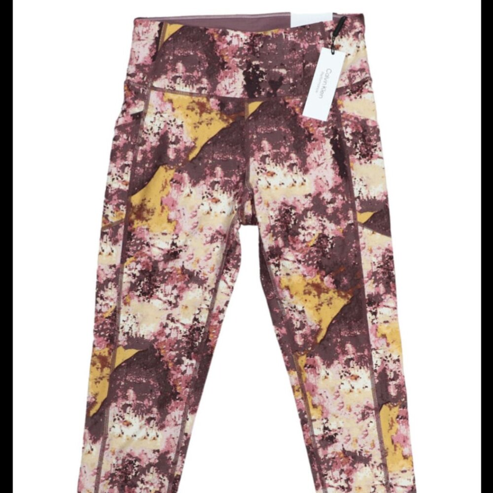 Calvin Klein Performance Printed High Waist 7/8 Length Women's Leggings EUC